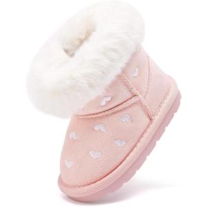 imageBMCiTYBM Baby Snow Boots Infant Boy Girl Winter Boots Nonslip Lightweight Outdoor Warm Shoes for Cold Weather 6 9 12 18 24 MonthsInfantToddlerD1pink