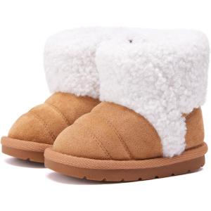 imageBMCiTYBM Baby Snow Boots Infant Boy Girl Winter Boots Nonslip Lightweight Outdoor Warm Shoes for Cold Weather 6 9 12 18 24 MonthsInfantToddlerDcamel