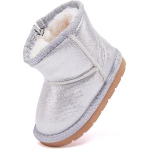 imageBMCiTYBM Baby Snow Boots Infant Boy Girl Winter Boots Nonslip Lightweight Outdoor Warm Shoes for Cold Weather 6 9 12 18 24 MonthsInfantToddlerEgittler Silver