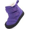 imageBMCiTYBM Toddler Baby Snow Boots Winter Shoes Boys Girls Cold Weather Baby Faux Fur ShoesTwo Strap Purple