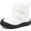 imageBMCiTYBM Toddler Baby Snow Boots Winter Shoes Boys Girls Cold Weather Baby Faux Fur ShoesTwo Strap White