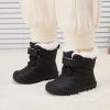 imageBMCiTYBM Baby Snow Boots Toddler Boy Girl Waterproof Winter Warm Booties Nonslip Lightweight Outdoor Shoes for First Walkers InfantToddlerAblack
