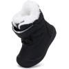 imageBMCiTYBM Baby Snow Boots Toddler Boy Girl Waterproof Winter Warm Booties Nonslip Lightweight Outdoor Shoes for First Walkers InfantToddlerAblack