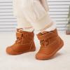 imageBMCiTYBM Baby Snow Boots Toddler Boy Girl Waterproof Winter Warm Booties Nonslip Lightweight Outdoor Shoes for First Walkers InfantToddlerAbrown