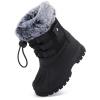 imageBMCiTYBM Kids Snow Boots Boys Girls Toddler Winter Waterproof Shoes Cold Weather Outdoor Lightweight ToddlerLittle KidsBig Kids61black