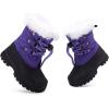 imageBMCiTYBM Kids Snow Boots Boys Girls Toddler Winter Waterproof Shoes Cold Weather Outdoor Lightweight ToddlerLittle KidsBig Kids61purple