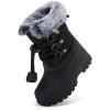 imageBMCiTYBM Kids Snow Boots Boys Girls Toddler Winter Waterproof Shoes Cold Weather Outdoor Lightweight ToddlerLittle KidsBig Kids62black