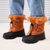 imageBMCiTYBM Kids Snow Boots Boys Girls Toddler Winter Waterproof Shoes Cold Weather Outdoor Lightweight ToddlerLittle KidsBig Kids62camel