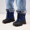 imageBMCiTYBM Kids Snow Boots Boys Girls Toddler Winter Waterproof Shoes Cold Weather Outdoor Lightweight ToddlerLittle KidsBig Kids62navy