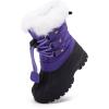 imageBMCiTYBM Kids Snow Boots Boys Girls Toddler Winter Waterproof Shoes Cold Weather Outdoor Lightweight ToddlerLittle KidsBig Kids62purple