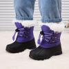 imageBMCiTYBM Kids Snow Boots Boys Girls Toddler Winter Waterproof Shoes Cold Weather Outdoor Lightweight ToddlerLittle KidsBig Kids62purple