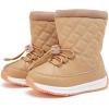 imageBMCiTYBM Toddler Boy Girl Snow Boots Waterproof Winter Warm Booties Nonslip Lightweight Outdoor Walking Shoes for Cold WeatehrAcamel