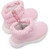 imageBMCiTYBM Toddler Boy Girl Snow Boots Waterproof Winter Warm Boots Nonslip Lightweight Outdoor Walking Shoes for Cold WeatehrApink