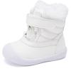 imageBMCiTYBM Baby Snow Boots Toddler Boy Girl Waterproof Winter Warm Booties Nonslip Lightweight Outdoor Shoes for First Walkers InfantToddlerAwhite