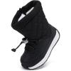 imageBMCiTYBM Toddler Boy Girl Snow Boots Waterproof Winter Warm Booties Nonslip Lightweight Outdoor Walking Shoes for Cold WeatehrAblack