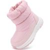 imageBMCiTYBM Toddler Boy Girl Snow Boots Waterproof Winter Warm Boots Nonslip Lightweight Outdoor Walking Shoes for Cold WeatehrApink