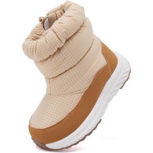 imageBMCiTYBM Toddler Boy Girl Snow Boots Waterproof Winter Warm Boots Nonslip Lightweight Outdoor Walking Shoes for Cold WeatehrAcamel