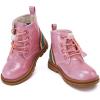 imageBMCiTYBM Toddler Girls Boots Round Toe Lace Up Combat Boots Riding Ankle Calf Shoes for All SeasonsToddlerLittle KidAgittler Pink