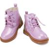 imageBMCiTYBM Toddler Girls Boots Round Toe Lace Up Combat Boots Riding Ankle Calf Shoes for All SeasonsToddlerLittle KidAgittler Purple