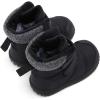 imageBMCiTYBM Toddler Baby Winter Snow Boots Boy Girl Faux Fur Warm Non Slip First Walking Infant Shoes93black