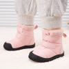 imageBMCiTYBM Toddler Baby Winter Snow Boots Boy Girl Faux Fur Warm Non Slip First Walking Infant Shoes93pink