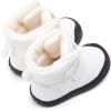 imageBMCiTYBM Toddler Baby Winter Snow Boots Boy Girl Faux Fur Warm Non Slip First Walking Infant Shoes93white