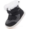 imageBMCiTYBM Toddler Baby Winter Snow Boots Boy Girl Faux Fur Warm Non Slip First Walking Infant Shoes96black