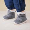imageBMCiTYBM Toddler Baby Winter Snow Boots Boy Girl Faux Fur Warm Non Slip First Walking Infant Shoes96grey