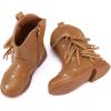 imageBMCiTYBM Toddler Girls Cowgirl Boots Little Kids Mid Calf Western Cowboy Pointed Toe Riding Shoes Tassels Glitter1camel