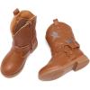 imageBMCiTYBM Toddler Girls Cowgirl Boots Little Kids Mid Calf Western Cowboy Pointed Toe Riding Shoes Tassels Glitter2brown