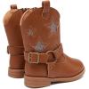 imageBMCiTYBM Toddler Girls Cowgirl Boots Little Kids Mid Calf Western Cowboy Pointed Toe Riding Shoes Tassels Glitter2brown