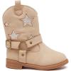 imageBMCiTYBM Toddler Girls Cowgirl Boots Little Kids Mid Calf Western Cowboy Pointed Toe Riding Shoes Tassels Glitter2camel