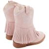 imageBMCiTYBM Toddler Girls Cowgirl Boots Little Kids Mid Calf Western Cowboy Pointed Toe Riding Shoes Tassels Glitter3pink