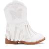 imageBMCiTYBM Toddler Girls Cowgirl Boots Little Kids Mid Calf Western Cowboy Pointed Toe Riding Shoes Tassels Glitter3white