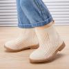 imageBMCiTYBM Toddler Girls Knitted Boots Breathable Low Heel Booties Pointed Toe Slip On Sock Shoes for All SeasonsCamel