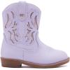 imageBMCiTYBM Toddler Little Girls Cowboy Cowgirl Boots Kids Pointed Toe Western Boots Mid Calf Side Zipper Riding Shoes for All Seasons ToddlerLittle KidA1purple