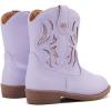 imageBMCiTYBM Toddler Little Girls Cowboy Cowgirl Boots Kids Pointed Toe Western Boots Mid Calf Side Zipper Riding Shoes for All Seasons ToddlerLittle KidA1purple