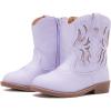 imageBMCiTYBM Toddler Little Girls Cowboy Cowgirl Boots Kids Pointed Toe Western Boots Mid Calf Side Zipper Riding Shoes for All Seasons ToddlerLittle KidA1purple