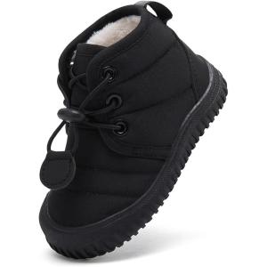 imageBMCiTYBM Toddler Baby Winter Snow Boots Boy Girl Faux Fur Warm Non Slip First Walking Infant Shoes94black