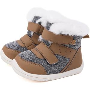 imageBMCiTYBM Toddler Baby Winter Snow Boots Boy Girl Faux Fur Warm Non Slip First Walking Infant Shoes96camel