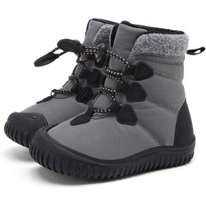 imageBMCiTYBM Toddler Baby Winter Snow Boots Boy Girl Faux Fur Warm Non Slip First Walking Infant Shoes97grey