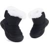 imageBMCiTYBM Baby Snow Boots Boys Girls Winter Infant Shoes AntiSlip 6 9 12 18 24 Months Faux Fur1black