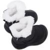 imageBMCiTYBM Baby Snow Boots Boys Girls Winter Infant Shoes AntiSlip 6 9 12 18 24 Months Faux Fur1black