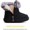 imageBMCiTYBM Baby Snow Boots Boys Girls Winter Infant Shoes AntiSlip 6 9 12 18 24 Months Faux Fur2black