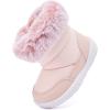 imageBMCiTYBM Baby Snow Boots Boys Girls Winter Infant Shoes AntiSlip 6 9 12 18 24 Months Faux Fur2pink