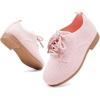 imageBMCiTYBM Toddler Girl Dressy Shoes Comfortable Knit Casual Oxford Shoes School Uniform Loafer FlatsApink