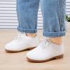 imageBMCiTYBM Toddler Girl Dressy Shoes Comfortable Knit Casual Oxford Shoes School Uniform Loafer FlatsAwhite