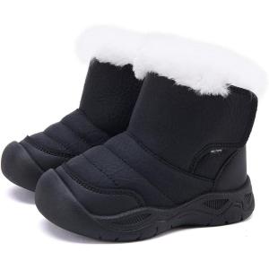 imageBMCiTYBM Baby Snow Boots Boys Girls Winter Infant Shoes AntiSlip 6 9 12 18 24 Months Faux Fur1black