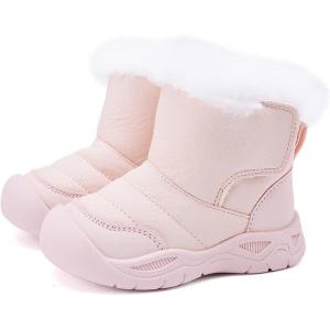 imageBMCiTYBM Baby Snow Boots Boys Girls Winter Infant Shoes AntiSlip 6 9 12 18 24 Months Faux Fur1pink