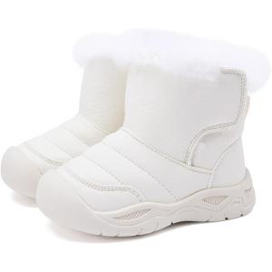 imageBMCiTYBM Baby Snow Boots Boys Girls Winter Infant Shoes AntiSlip 6 9 12 18 24 Months Faux Fur1white